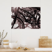 Poster Bicyclette - Chaud Tone B&W (Cuisine)