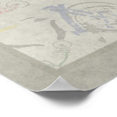 Poster Bicyclette de Brompton pliée (Coin)