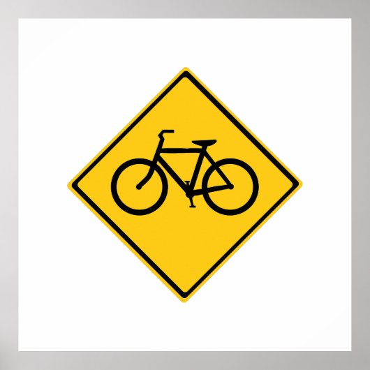 Poster Bicyclette pour panneau routier (Devant)