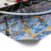 Poster Bicyclette rouge, Copenhague, Danemark (Coin)