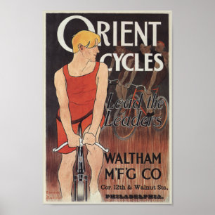 Poster Bicyclette vintage Orient Cycles Publicité Art Pos