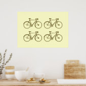Poster bicyclettes. imprimer pour murs (Cuisine)