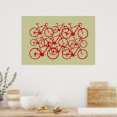 Poster bicyclettes multiples (Cuisine)