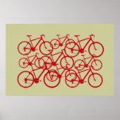 Poster bicyclettes multiples (Devant)