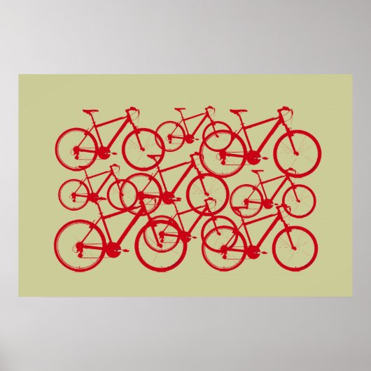 Poster bicyclettes multiples (Devant)