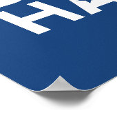 Poster Biden Harris 2024 étoile - Rouge Blanc Bleu (Coin)