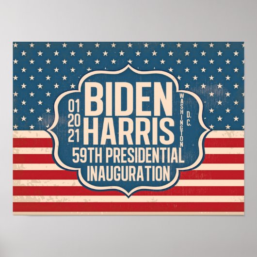 Poster Biden Harris 59e Inauguration Commémorative (Devant)