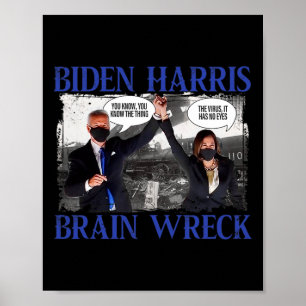 Poster Biden Harris Cerveau Ruine Le V.irus