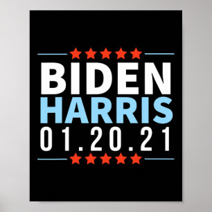 Poster Biden Harris Janvier 2021 Victoire électorale Inau