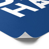 Poster Biden Harris Photo - 2024 étoile - Bleu Bleu Blanc (Coin)