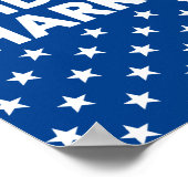 Poster Biden / Harris White Stars Motif Blue (Coin)