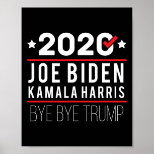Poster Biden Kamala Harris 2020 Libéral démocrate Electio