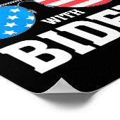 Poster Biden Kamala Harris 2024 - Ridin' With - Libéral (Coin)