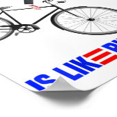 Poster Biden Vélo Courir le pays est comme débarrasser (Coin)