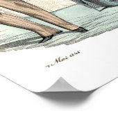 Poster Biedermeier Couple dans le jardin Plaque de mode V (Coin)