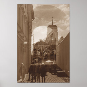 Poster Biélorussie Беларусь Minsk Architecture de rue Col