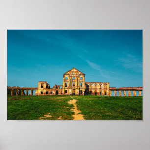 Poster Biélorussie Б е л р а у с Palais de Ruines de Ruzh