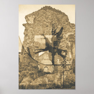 Poster Biélorussie Б л а р у с architecture de Grodno Beg