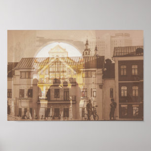 Poster Biélorussie Б л а р у с de Minsk de Architectur