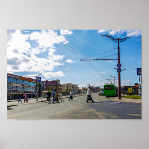 Poster Biélorussie Grodno City Cityscape Architecture Per