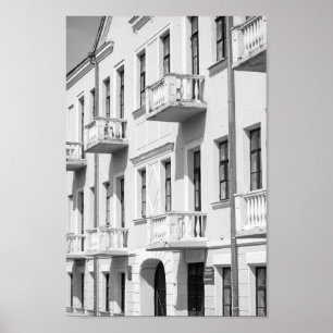 Poster Biélorussie Grodno Cityscape