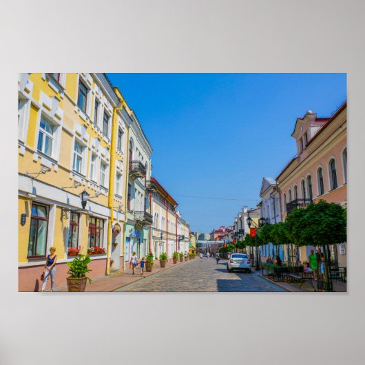Poster Biélorussie Grodno Cityscape (Devant)