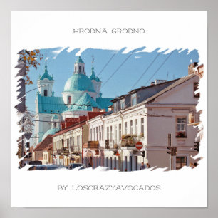 Poster Biélorussie Hrodna Grodno Architecture Nature Affi