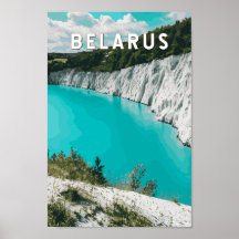 Biélorussie Illustration Voyage Art Vintage