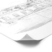 Poster Biélorussie Porechye Parecca Architecture Gare  (Coin)