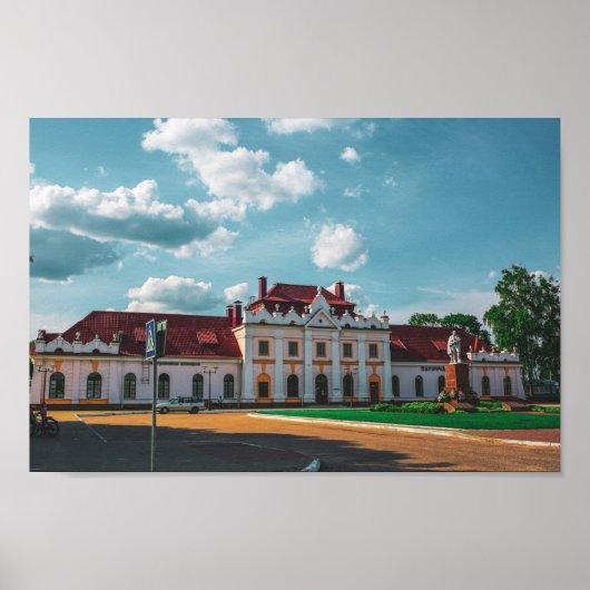 Poster Biélorussie Porechye Parecca Architecture Station (Devant)