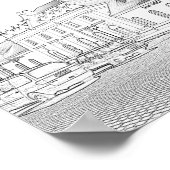 Poster Biélorussie Porechye Parecca Architecture Station (Coin)