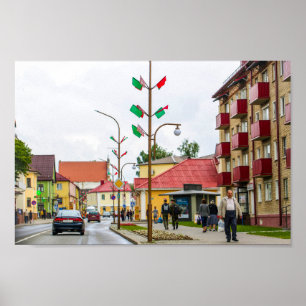Poster Biélorussie Slonim Ville Vue ville Architecture