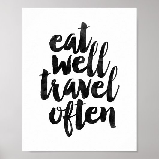 Poster Bien Manger Voyage Souvent (Devant)