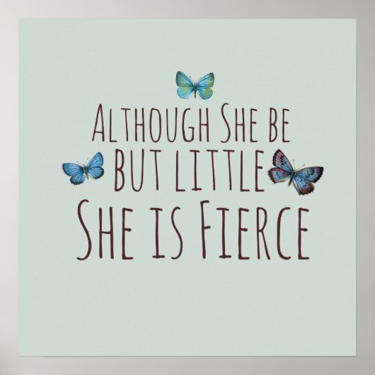 Poster Bien qu'elle ne soit que petite, elle est féroce (Devant)