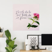 Poster "Bien qu'elle ne soit que petite, elle est féroce. (Bureau à domicile)