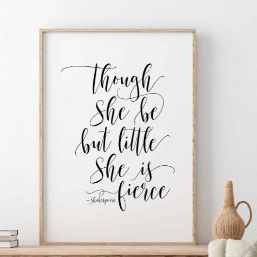 Poster Bien qu'elle soit petite, citation de Shakespeare
