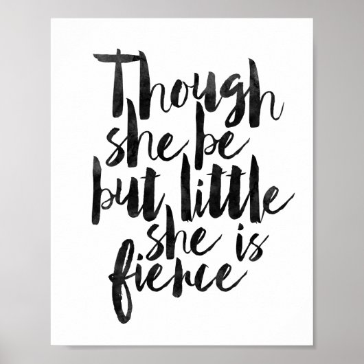 Poster Bien Qu'Elle Soit Si Petite Elle Est Fierce (Devant)