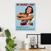 Poster Bien Sûr Que Je Le Peux ! --Bordure (Bureau à domicile)