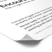 Poster Bien Travailler : Santé mentale Premiers soins (Coin)