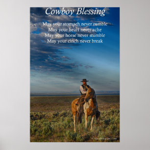 Poster Bienheureux Cowboy