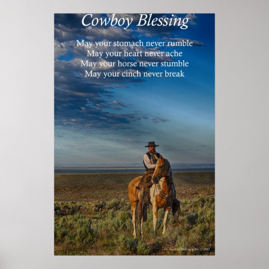 Poster Bienheureux Cowboy (Devant)