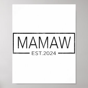 Poster Bientôt Être Mamaw 2024 Fête des mères Mamaw Est 2