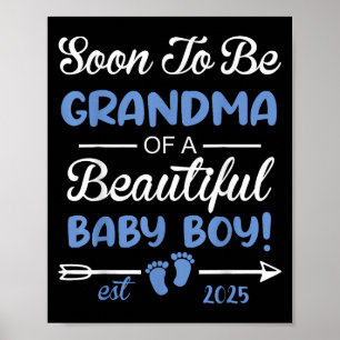 Poster Bientôt Grand-mère d'un Beau Bébé Garçon Révélé