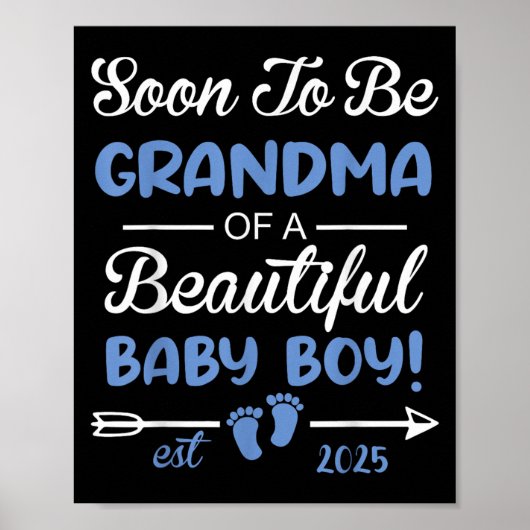 Poster Bientôt Grand-mère d'un Beau Bébé Garçon Révélé (Devant)