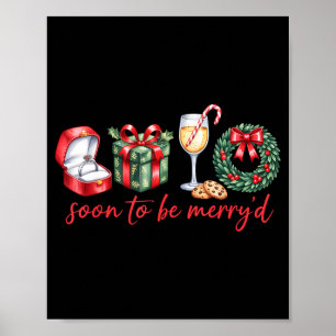 Poster Bientôt mariés notre premier couple fiancé Noël xm