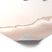 Poster Bienvenue à Baptism Pink Agate Gold Parties scinti (Coin)