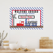 Poster Bienvenue à bord du train d'Express 5e anniversair (Cuisine)