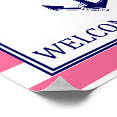 Poster Bienvenue à bord - Signal - Marine Rose Nautique (Coin)