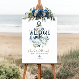 Poster Bienvenue à bord Signe de bienvenue pour une fête