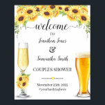 Poster Bienvenue à bulles et brasseries tournesol douche<br><div class="desc">Changez les noms des couples, la date et le hashtag dans le modèle, pour une personnalisation supplémentaire (couleur de police, style de police, changer d'autre libellé, déplacer ou supprimer des éléments ), cliquez sur personnaliser, faites défiler vers le bas et cliquez sur le lien "cliquer pour customiser plus loin". **...</div>